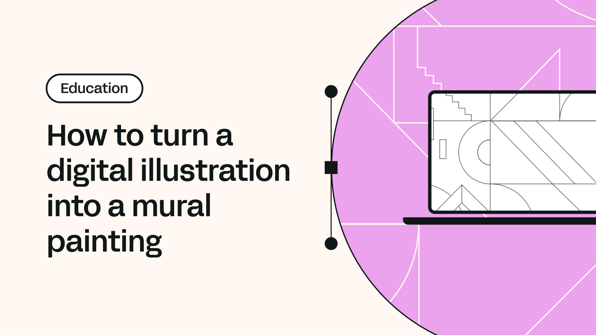 How to turn a digital illustration into a mural painting | Linearity