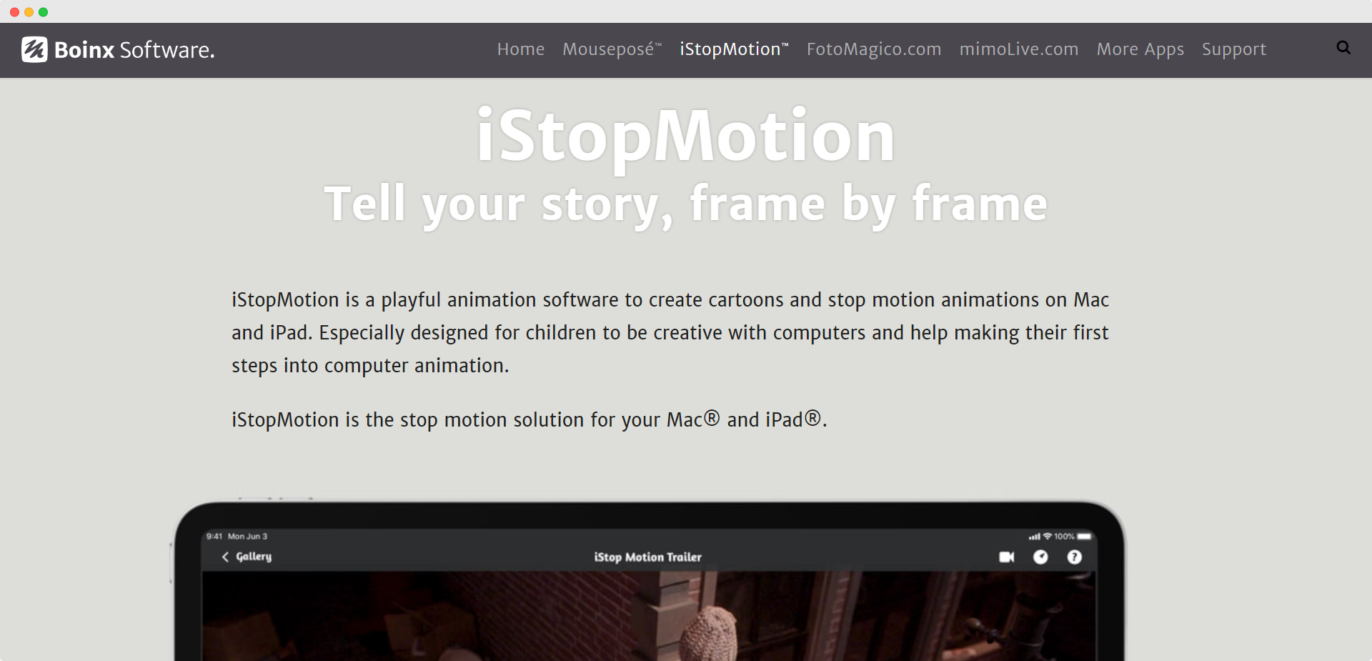 iStopMotion animation software