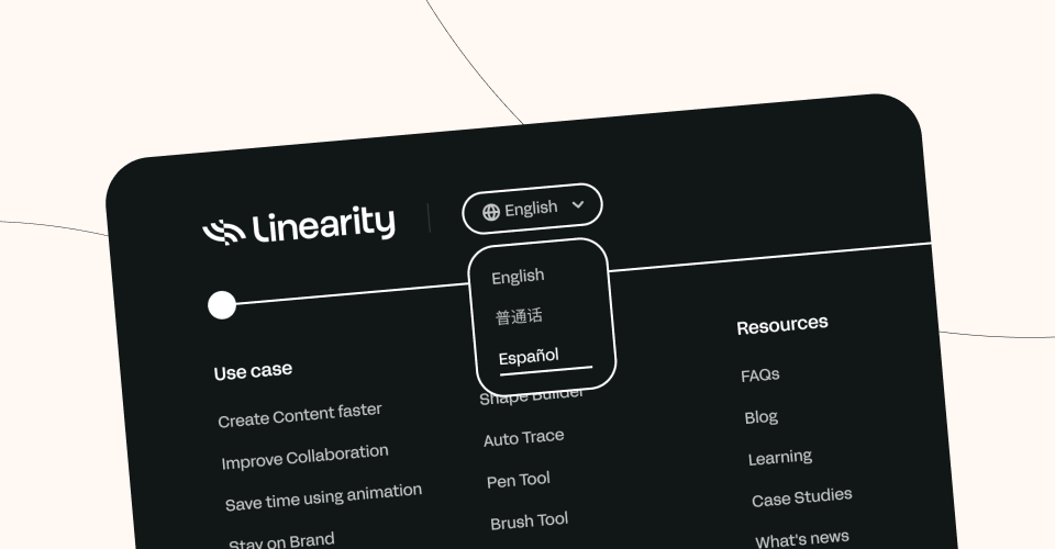 Close-up of a website menu with language selection highlighting 'Español'