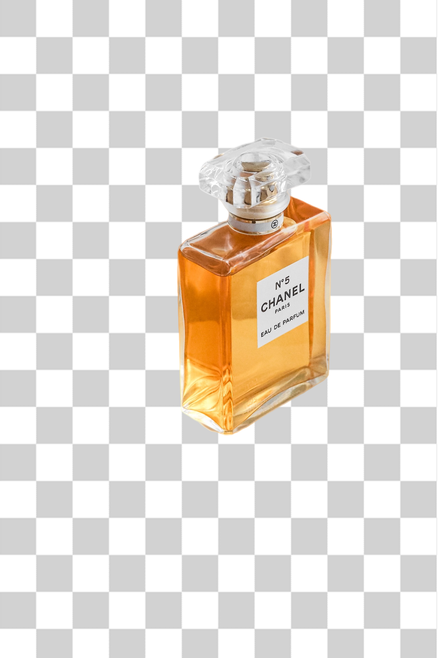 Perfume bottle with transparent background