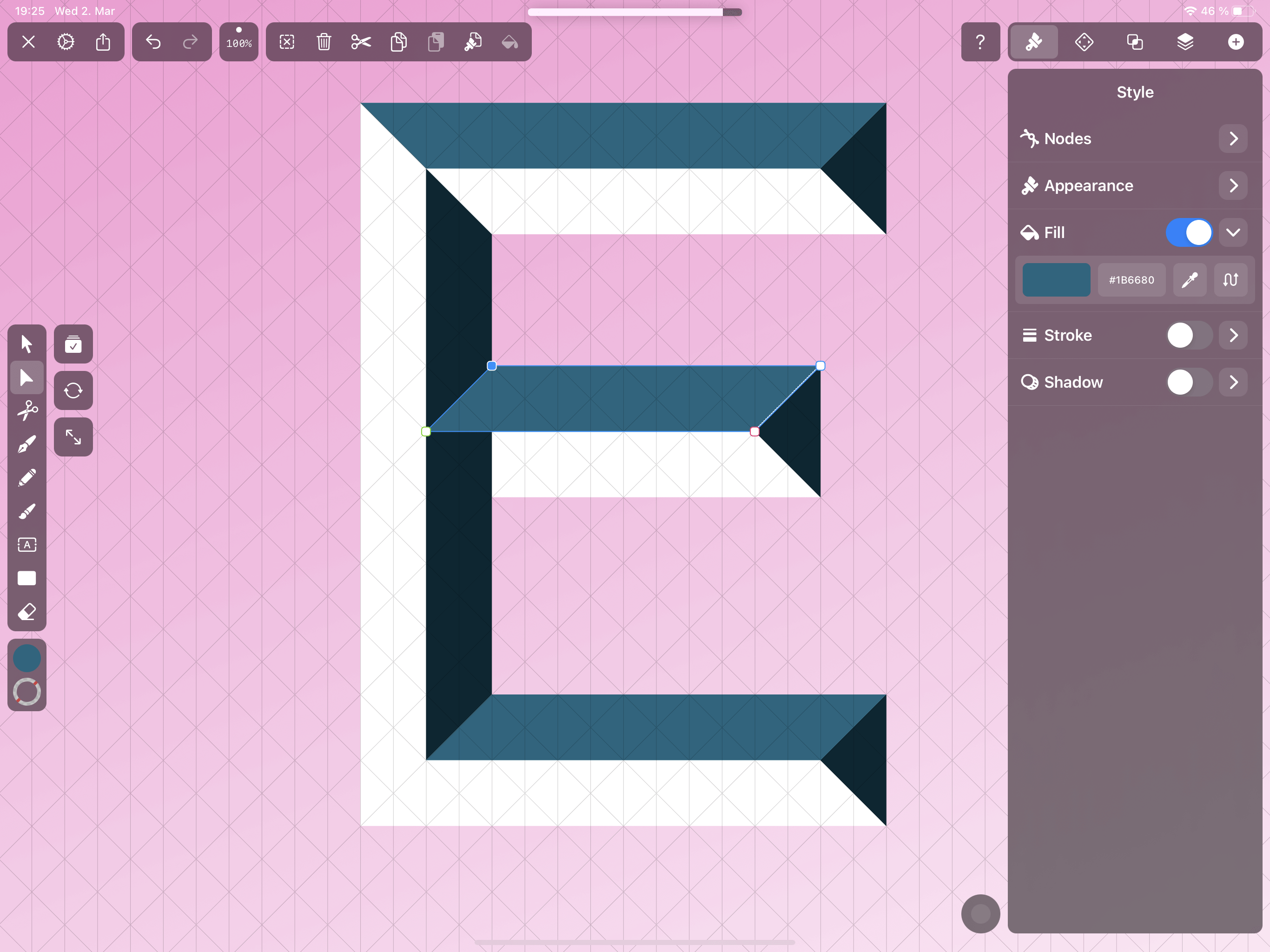 How to draw beveled letters (tutorial)