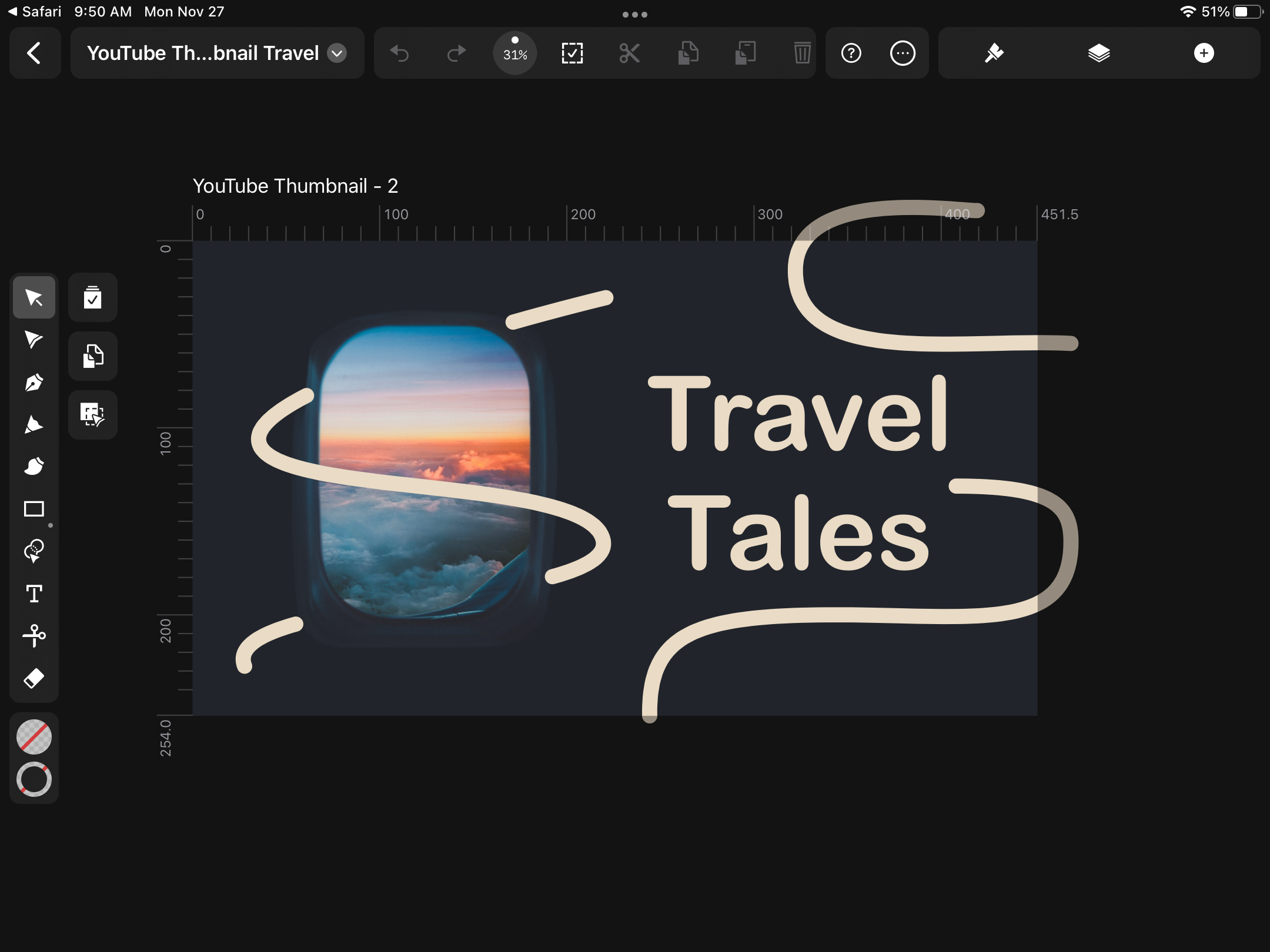 Linearity Curve YouTube thumbnail template - travel