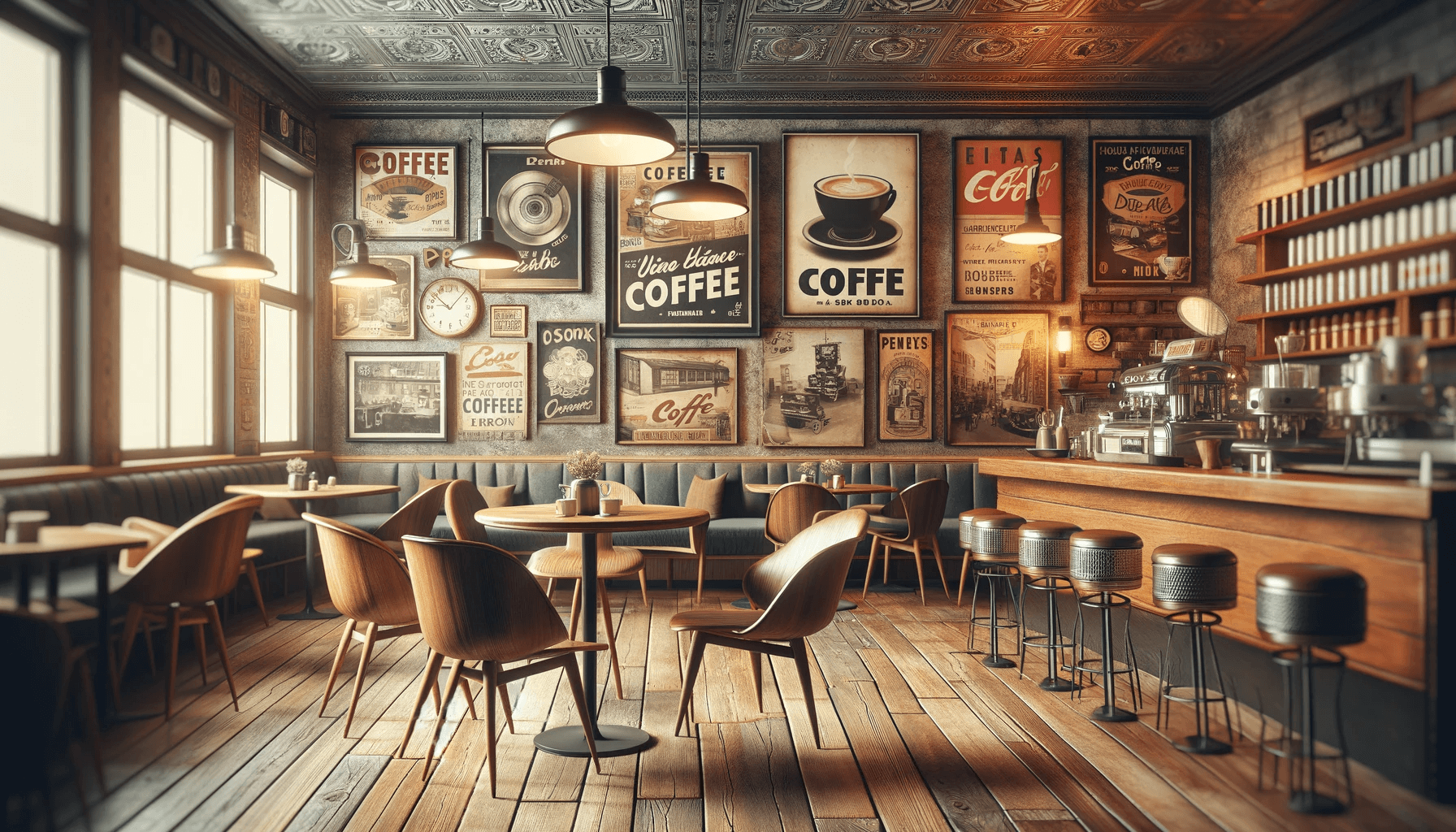 ChatGPT design - generated image of retro coffee shop