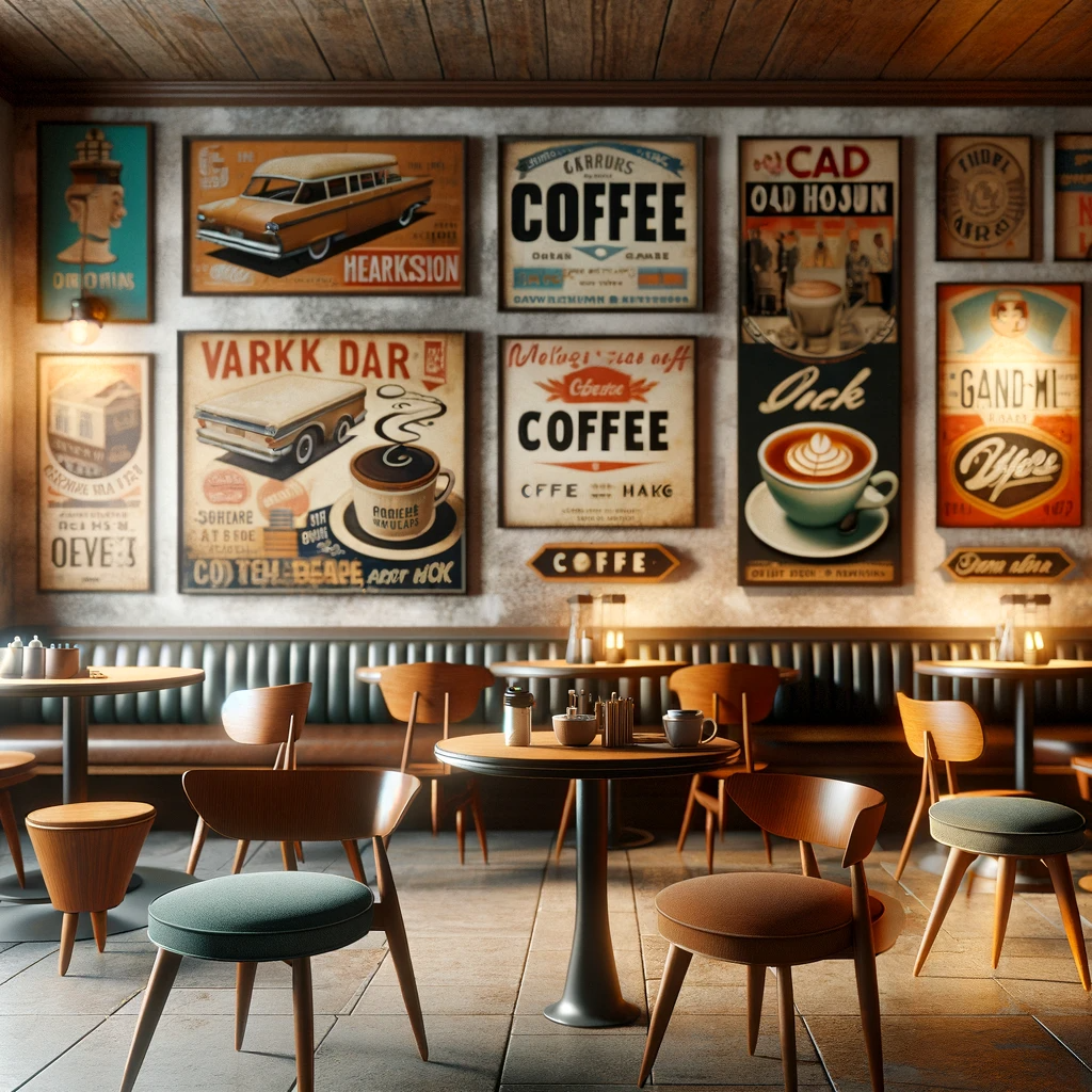 ChatGPT design vintage coffee shop - square