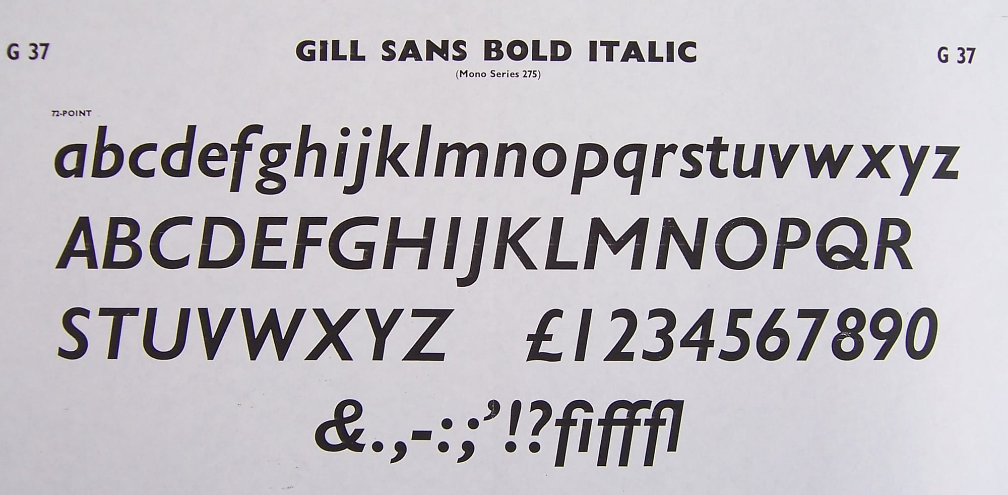 Gill Sans Bold Italic typeface