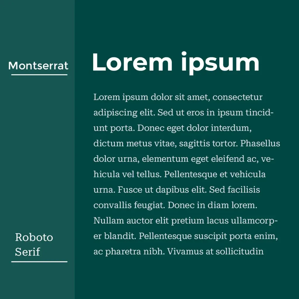 Roboto Serif and Montserrat font pair