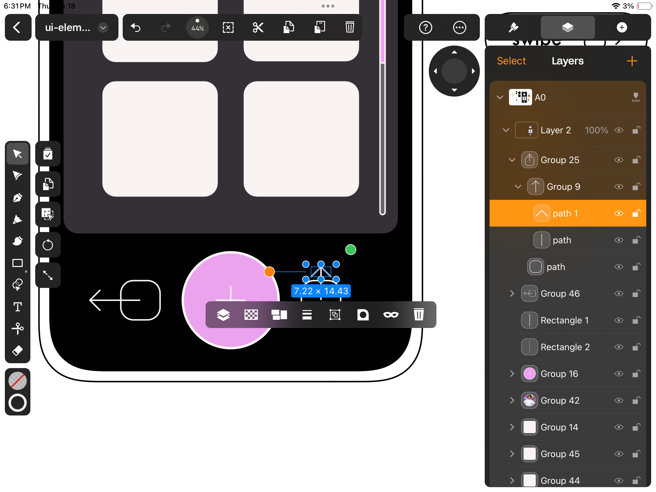Upload button UI design Linearity Curve