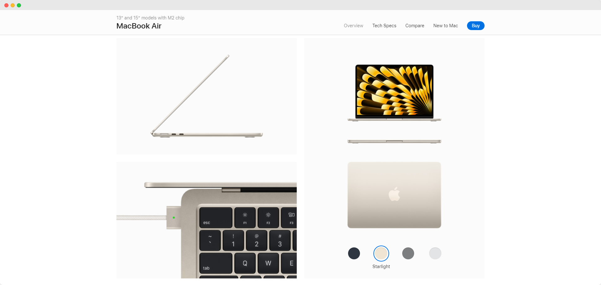 MacBook Air Starlight screenshot