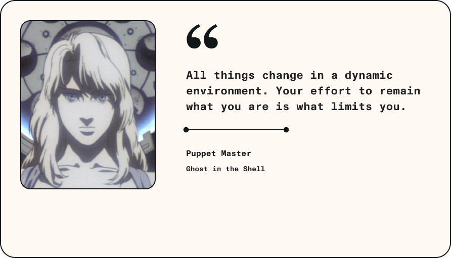 Anime quote by Puppet Master