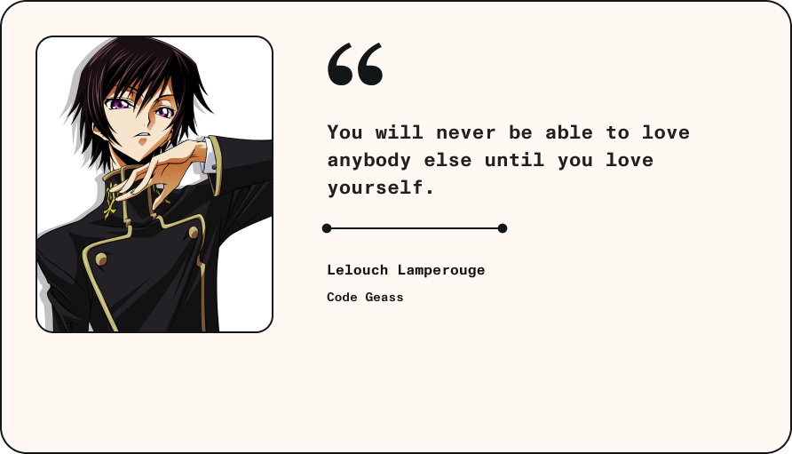 Anime quote by Lelouch Lamperouge