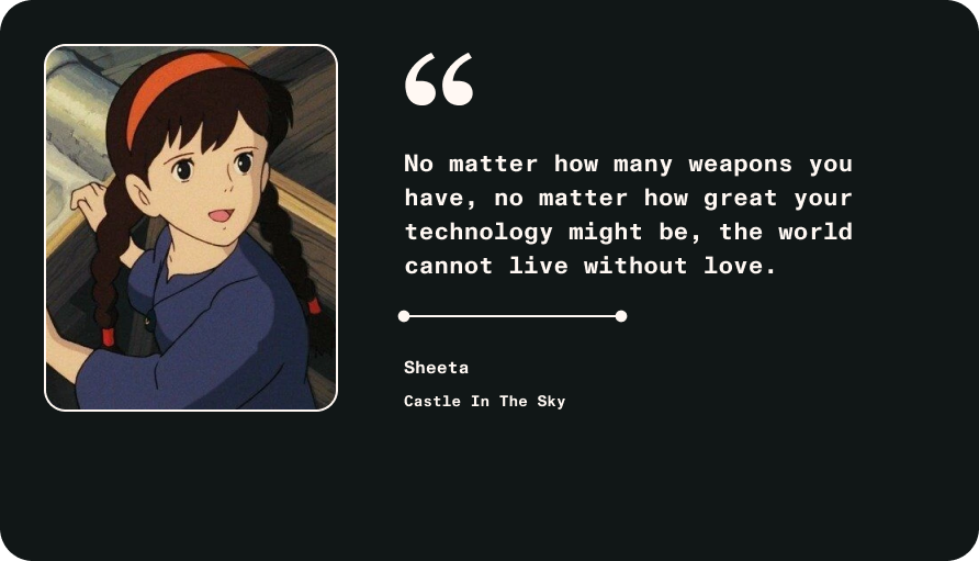 Anime quote by Sheeta