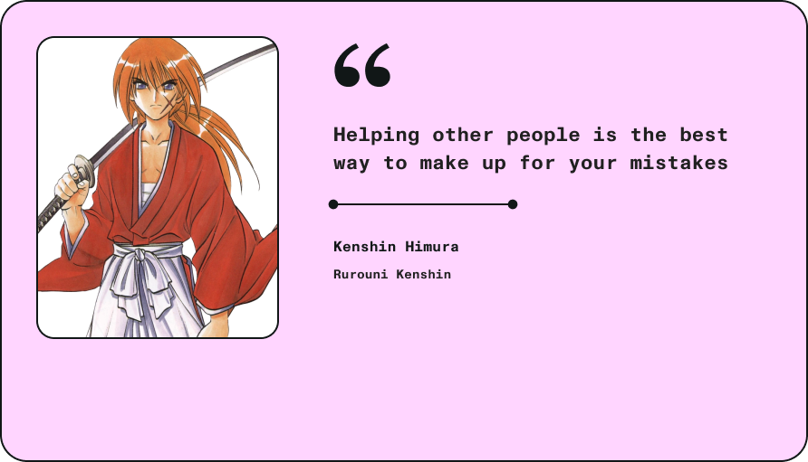 Anime quote by Kenshin Himura