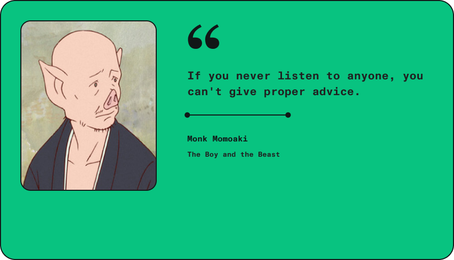 Anime quote by Monk Momoaki