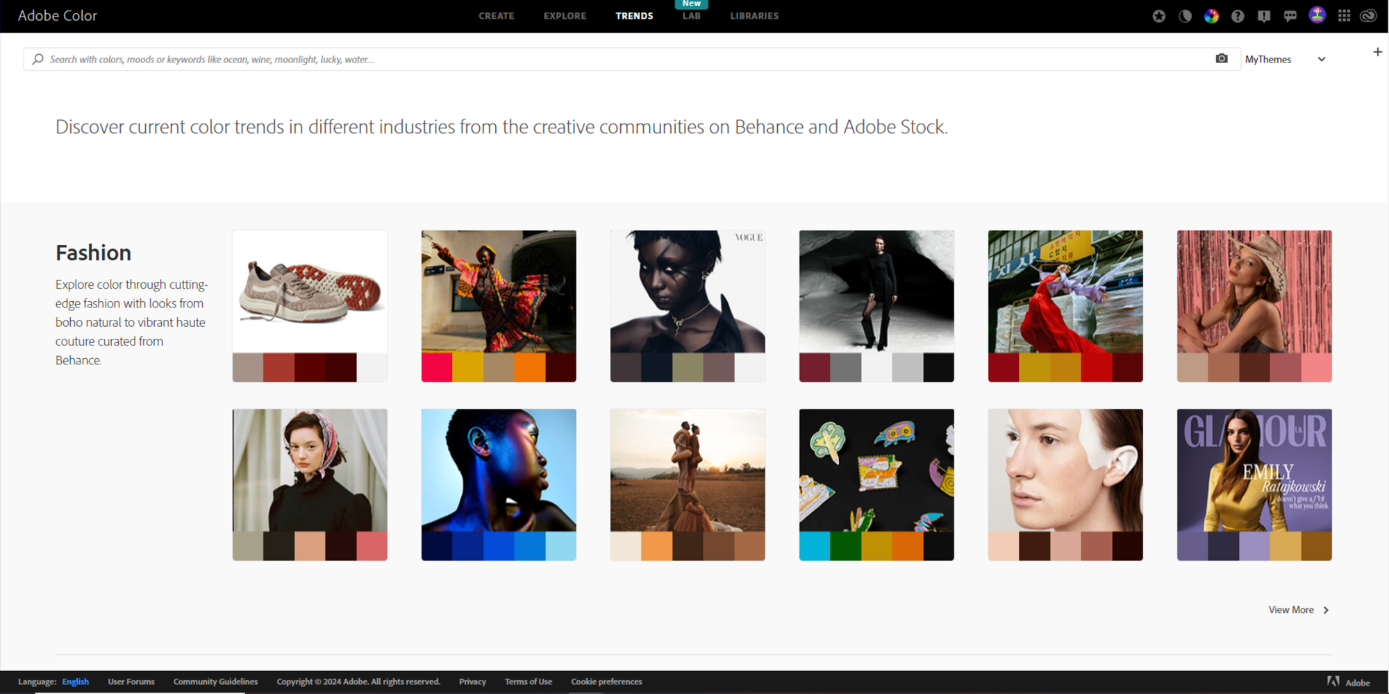 image of Adobe Color interface