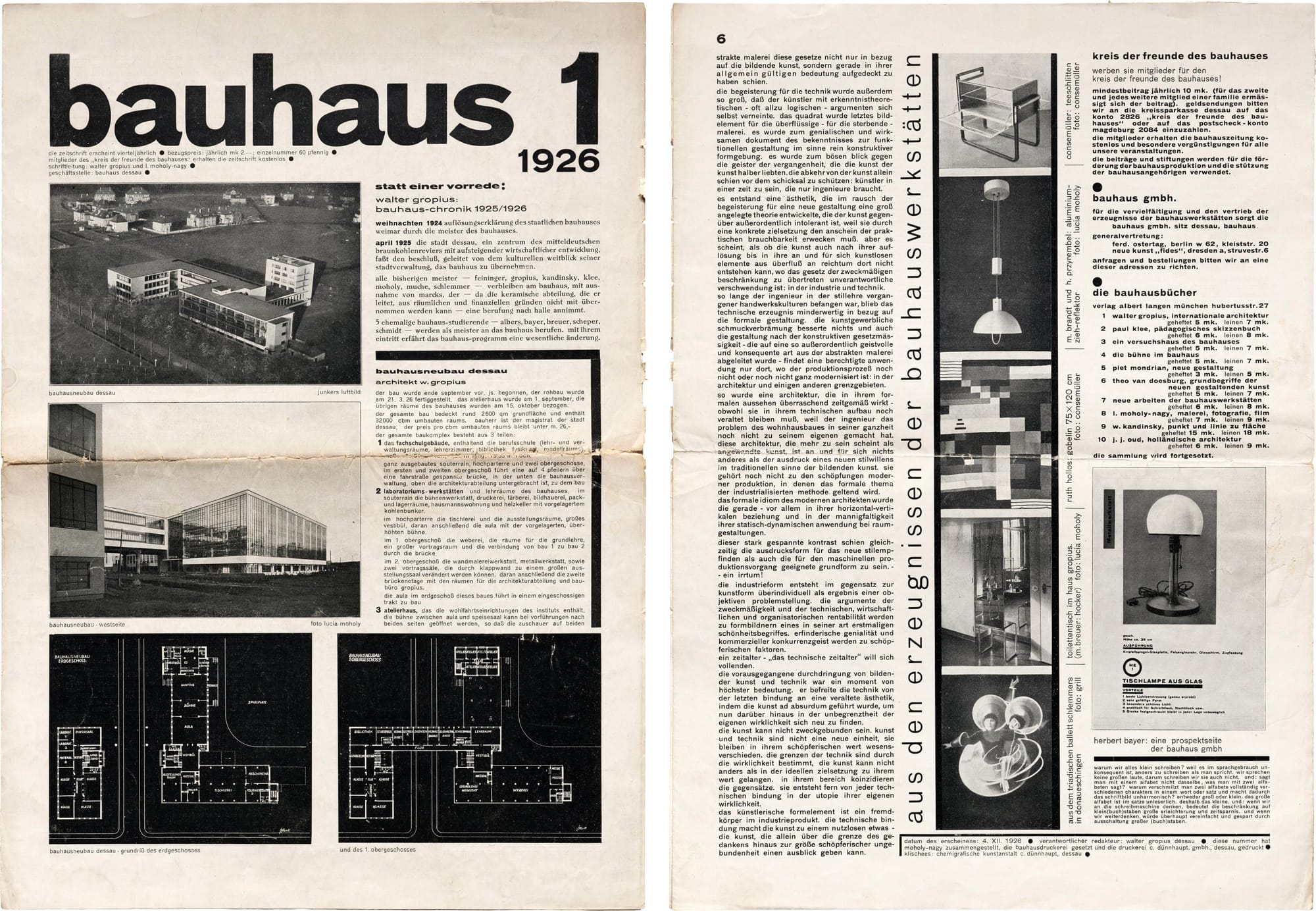 Bauhaus magazine layout.