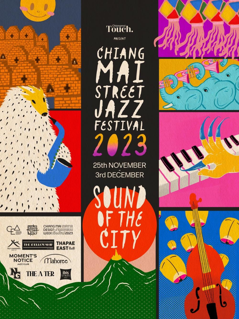 Around the world with music festival posters