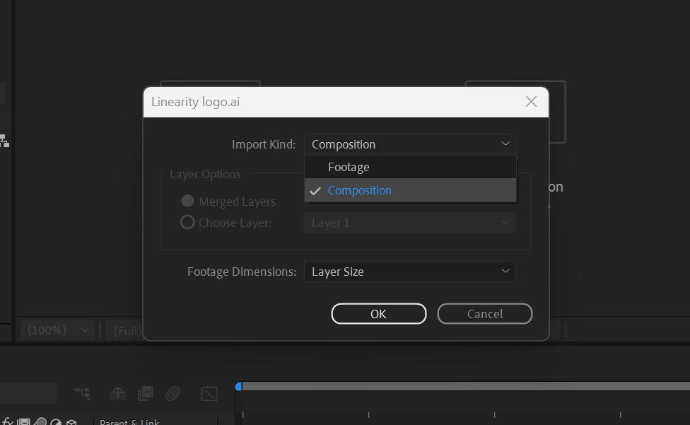 Update Import Kind After Effects