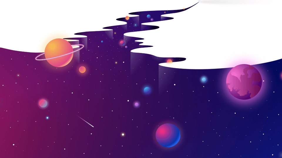 vector universe and planets